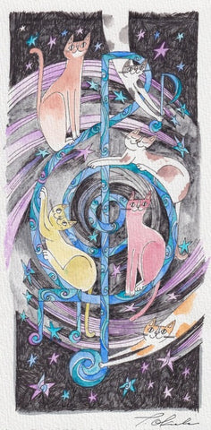 おかべてつろう 原画17「みんなの好きなメロディー」