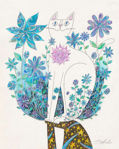 おかべてつろう 原画1「愛をあげよう、また立ち直ろうとする私に、明日は今日よりいい日になることを信じて」