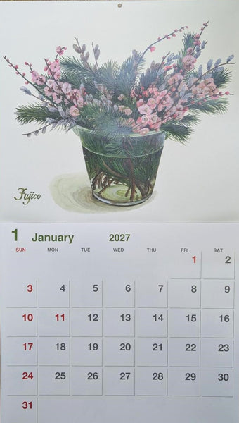 橋本不二子　2027年壁掛けカレンダー　種をつなぐ植物たちの記録