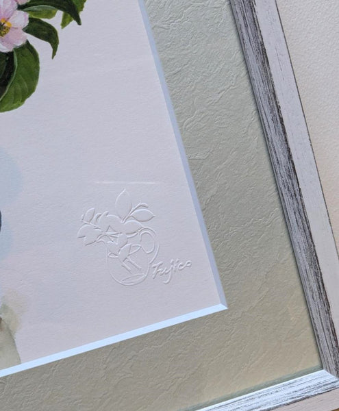 橋本不二子　版画S　リンゴの花
