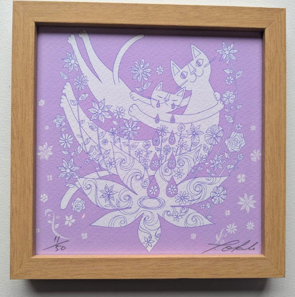 スタンドジークレー版画S４「きみの涙が花に変わるまで」