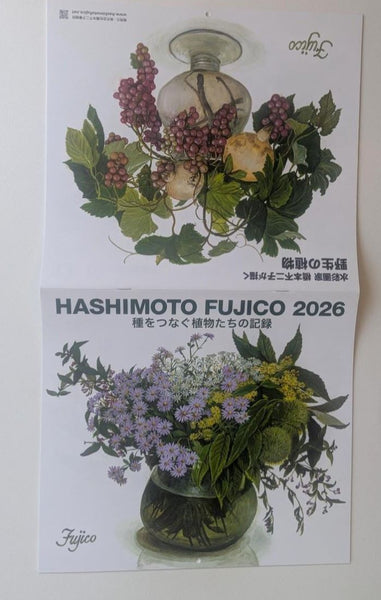 橋本不二子　2026年壁掛けカレンダー　種をつなぐ植物たちの記録
