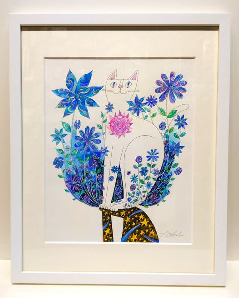 おかべてつろう 原画1「愛をあげよう、また立ち直ろうとする私に、明日は今日よりいい日になることを信じて」