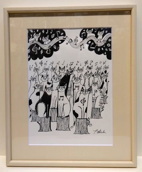 おかべてつろう 原画4「私たちには歌がある」