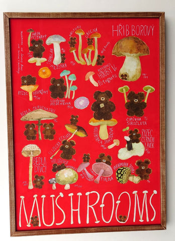 原画28  mushrooms and january bears