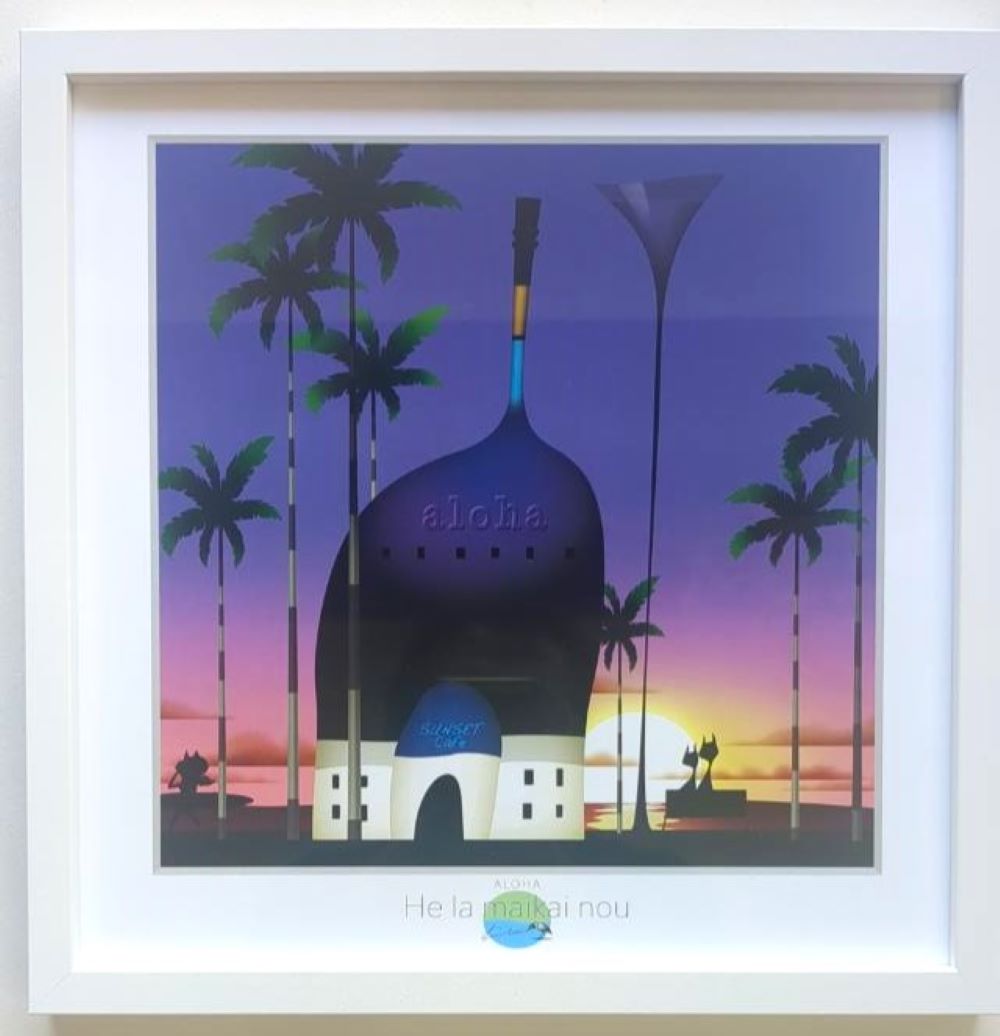 デジタルプリント１５　サンセットビーチ