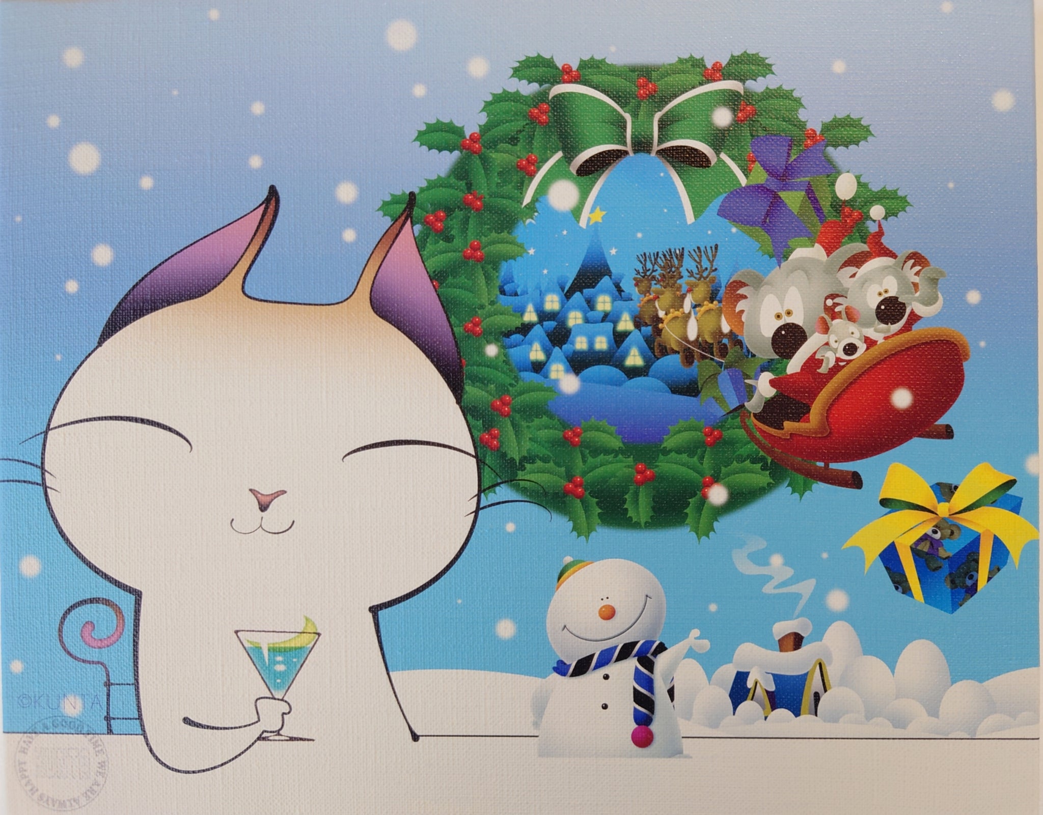 キャンバスプリントF3　１２　　　ハッピークリスマス