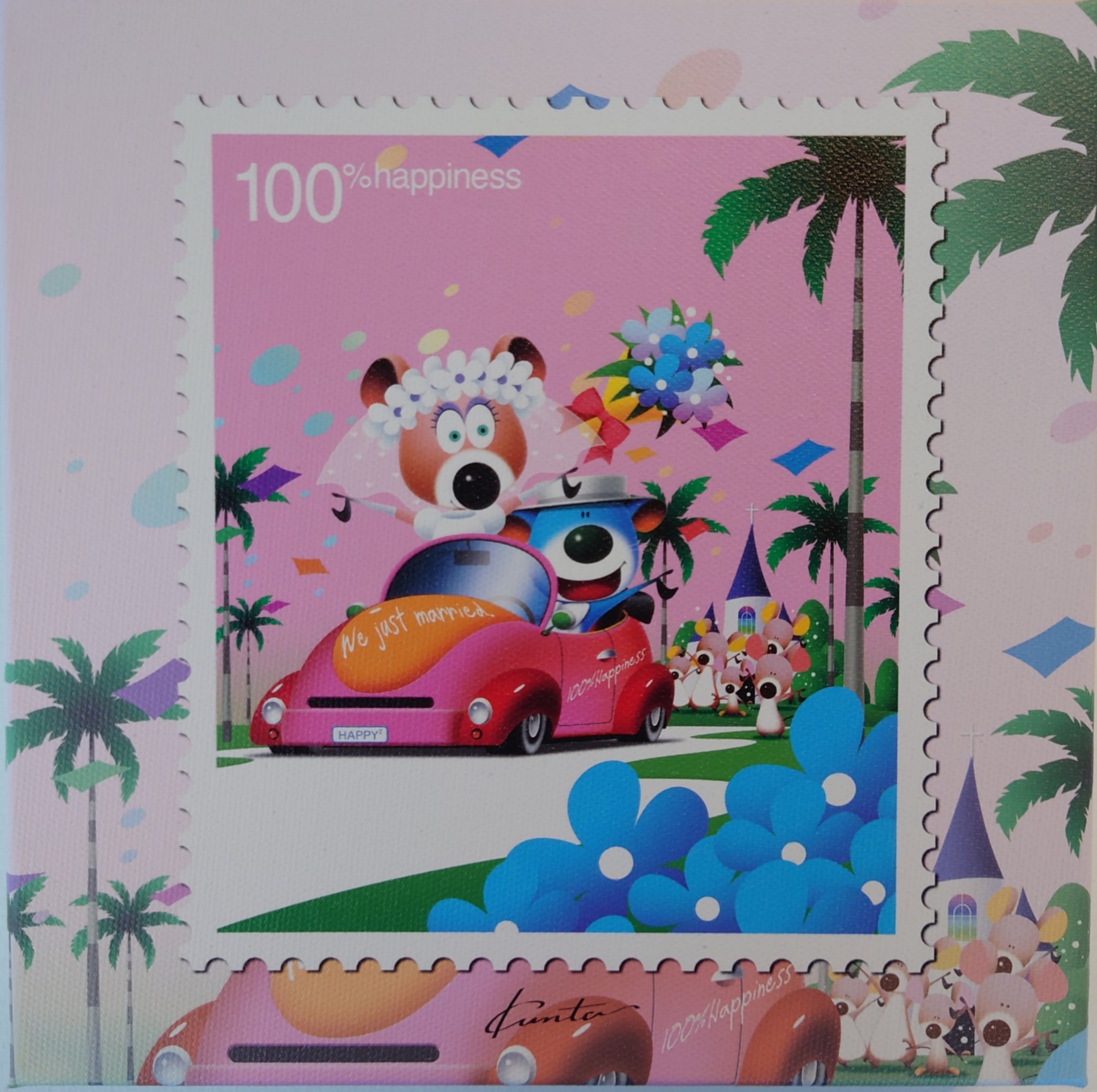 キャンバスプリントM　１４　　　幸せのたより