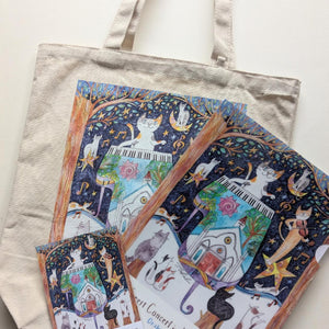 【森の演奏会】オリジナルトートバッグ・カード・クリアファイルセット　ARTBOX限定販売　