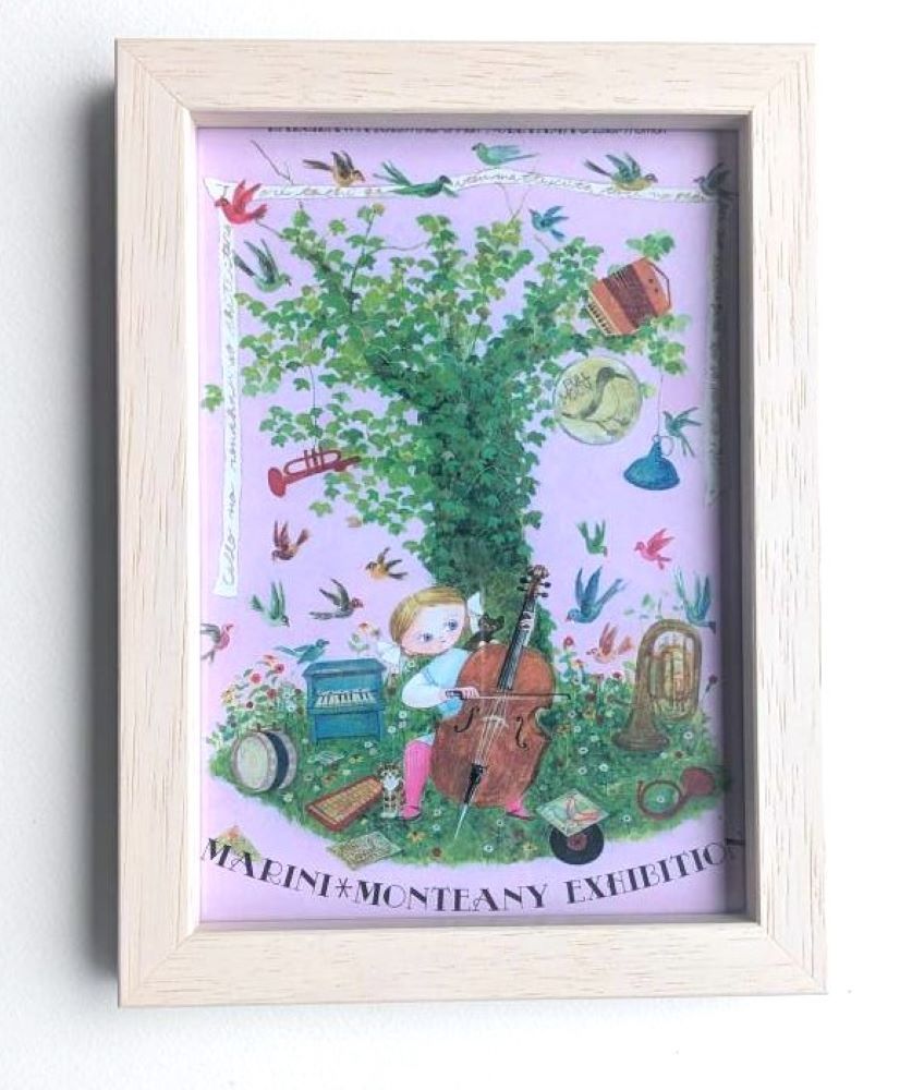 【ほぼ新品　マリーニモンティーニ】版画　「夜のワクワク散歩」 ほぼ新品 マリーニモンティーニ】版画 「夜のワクワク散歩」