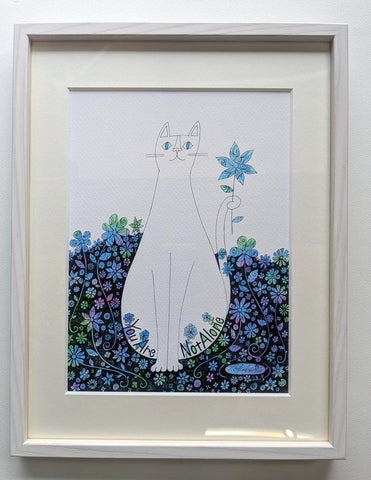 おかべてつろう ジークレー版画5【ここは私の咲く場所】