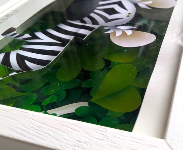 原画・一点物　　６シャドーアート「ヤマシマウマ」